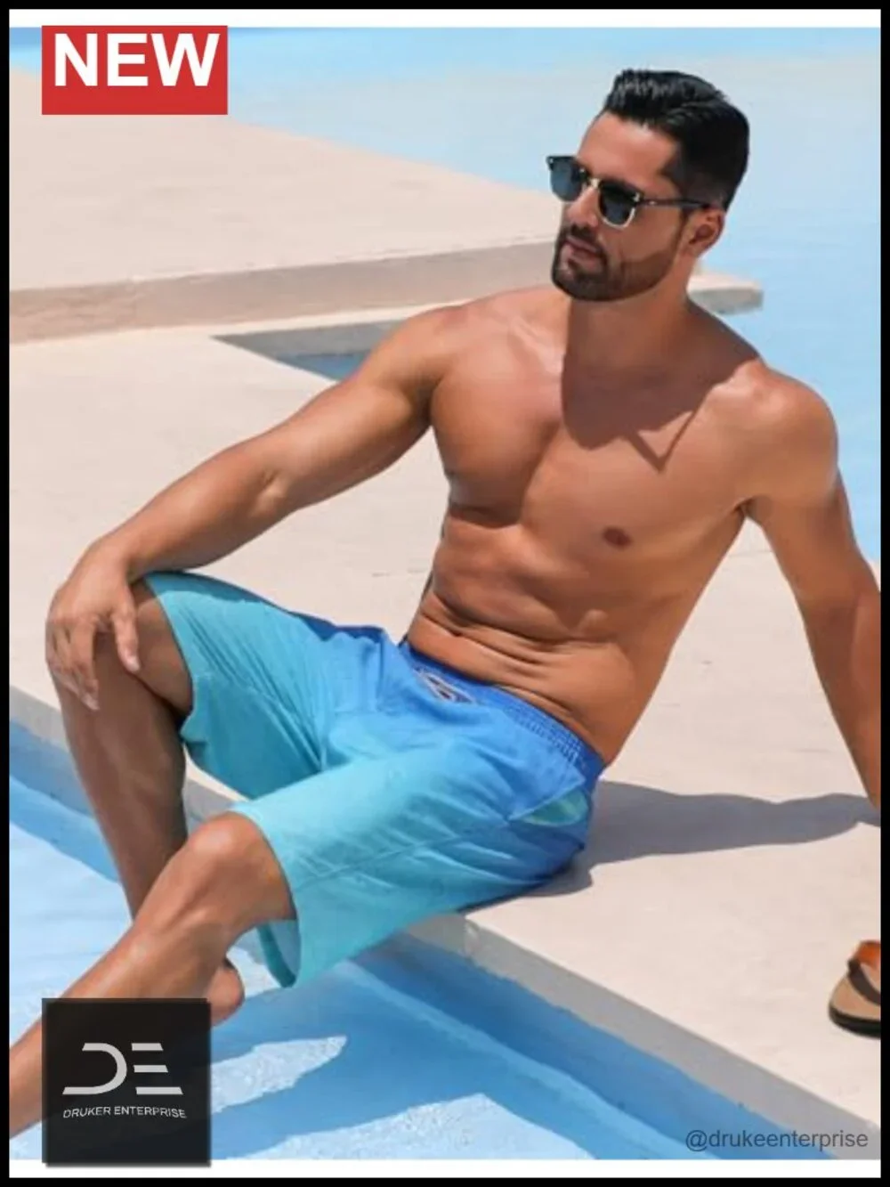 Quick Dry Swim Trunks Men's Board Shorts with Mesh Liner